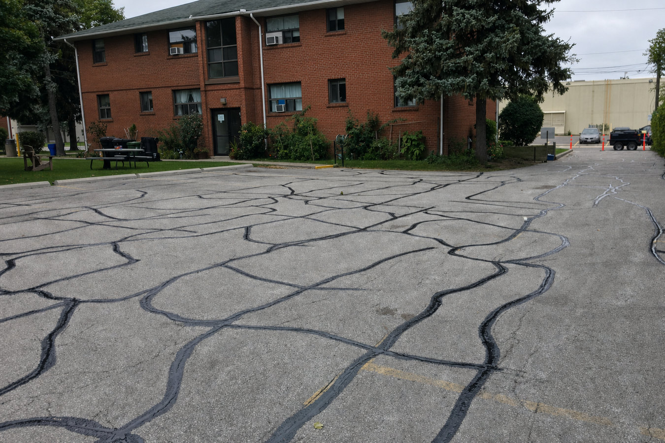 Asphalt crack sealing