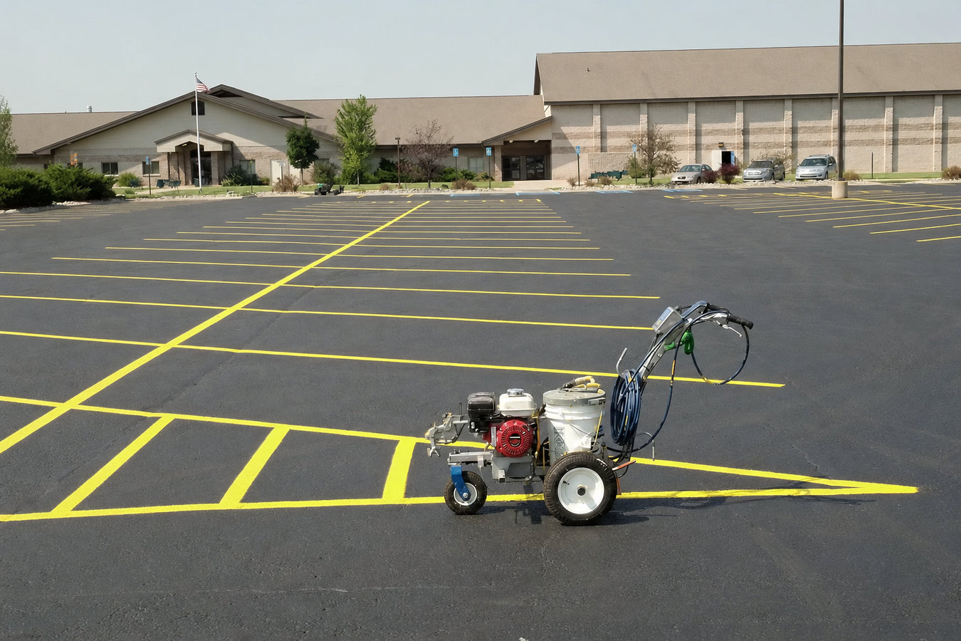Parking lot striping
